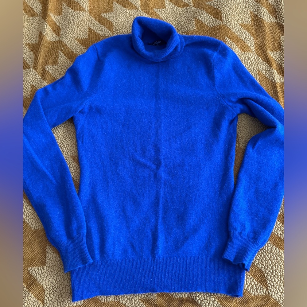 Cashmere Cobalt Blue Turtleneck